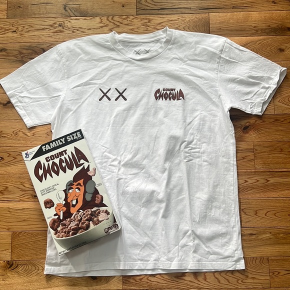 KAWS X General Mills Count Chocula Shirt and Cereal box XXL - Picture 1 of 6